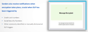 Sender notifications and DLP filters help offer a better managed secure messaging platform